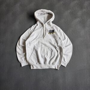 Vintage F.B.I Crime Scene Do Not Cross Embroidered Grey Hoodie Medium